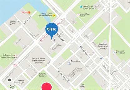 Kart over Oslo sentrum med markør for Norsk Radio